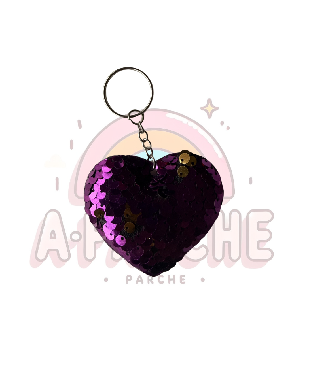 Llaveros Corazón lentejuelas